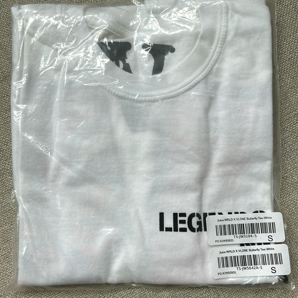 Juice Wrld X Vlone Butteefly Tee-White Size S